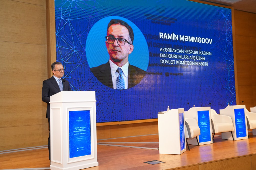 Qəbələdə “Heydər Əliyev və milli-mənəvi dəyərlərə qayıdış” mövzusunda regional konfrans keçirilir - Image 7
