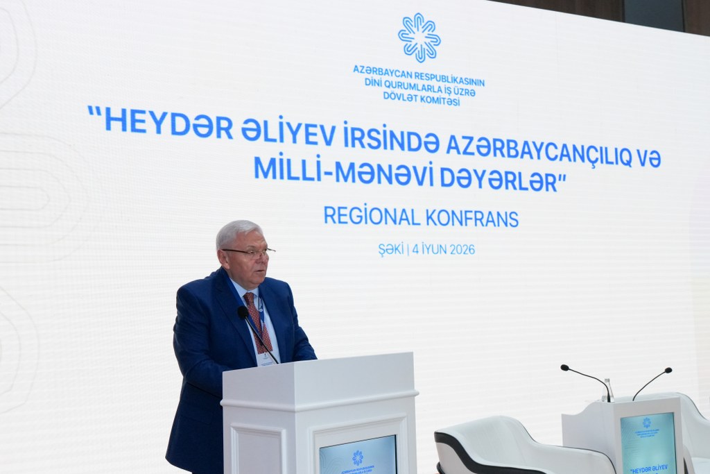 Şəkidə “Heydər Əliyev irsində Azərbaycançılıq və milli-mənəvi dəyərlər” mövzusunda regional konfrans keçirilib - Image 12