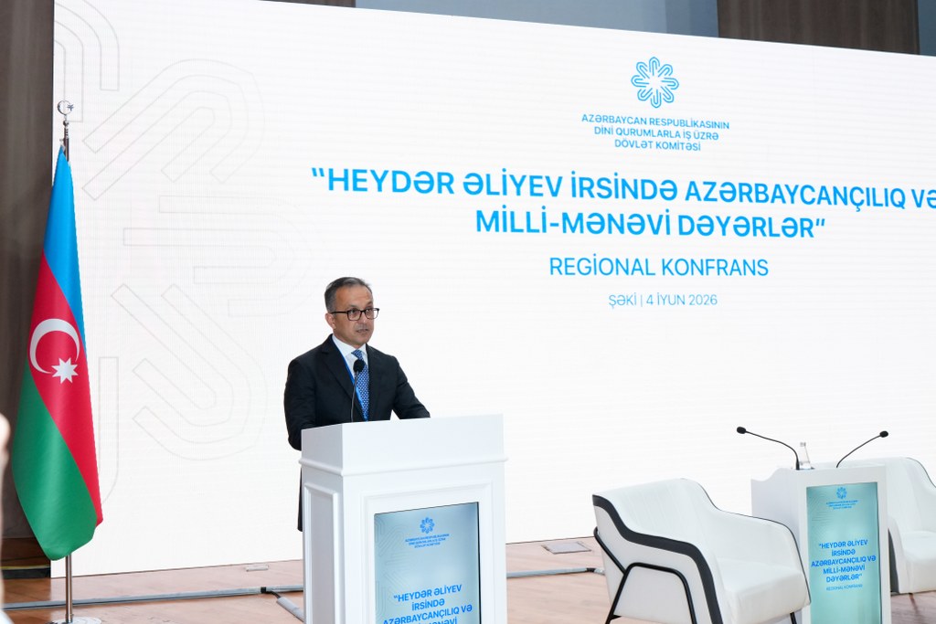 Şəkidə “Heydər Əliyev irsində Azərbaycançılıq və milli-mənəvi dəyərlər” mövzusunda regional konfrans keçirilib - Image 14