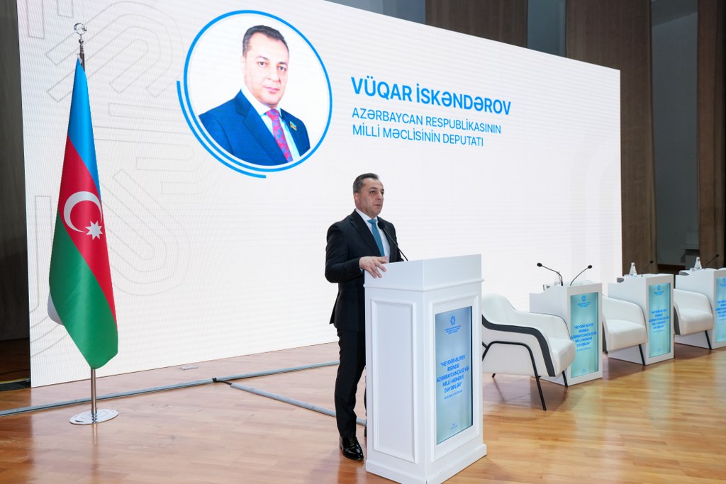 Şəkidə “Heydər Əliyev irsində Azərbaycançılıq və milli-mənəvi dəyərlər” mövzusunda regional konfrans keçirilib - Image 19