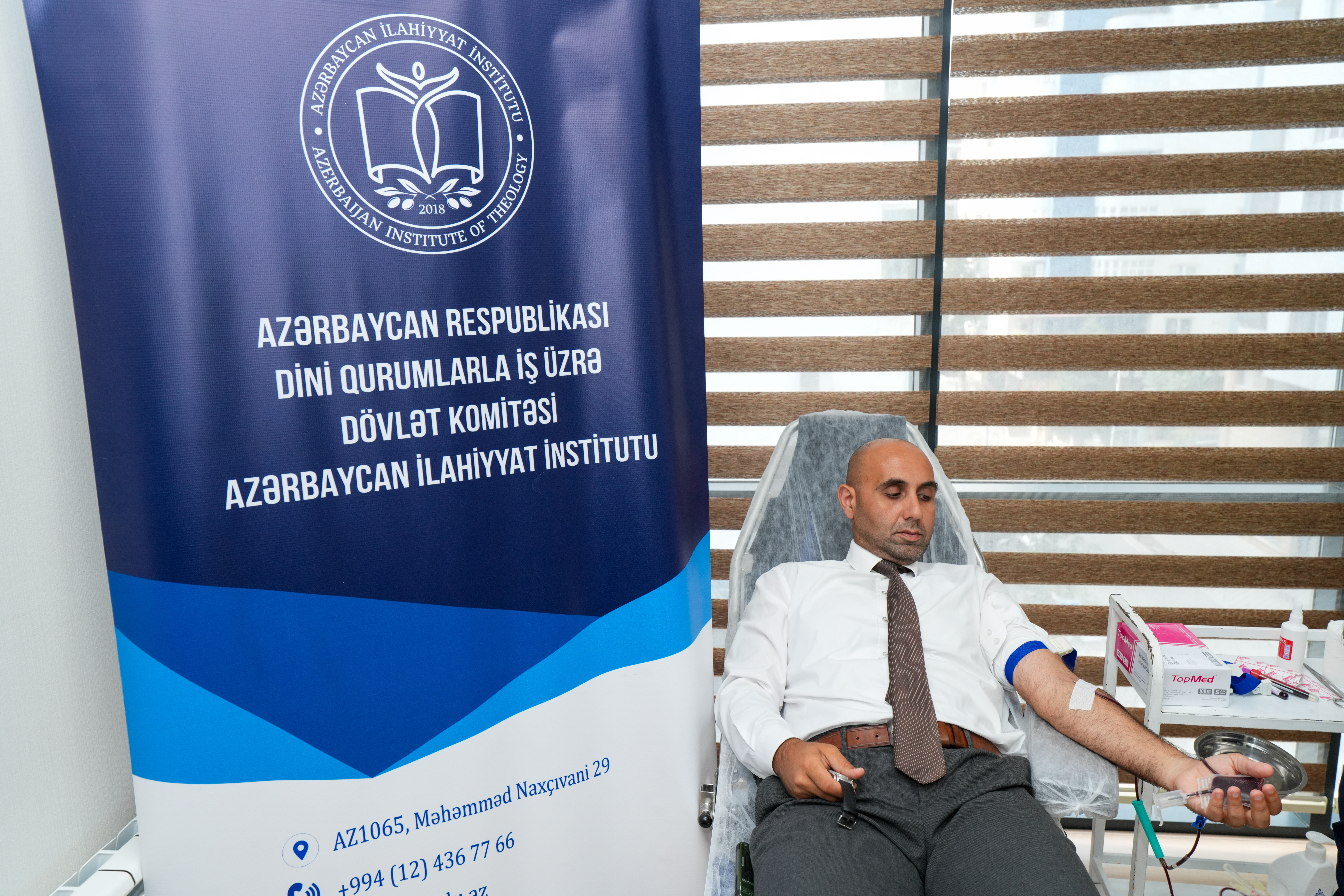 Azərbaycan İlahiyyat İnstitutunda Aşura günü ilə əlaqədar qanvermə aksiyası keçirilir - Image 8