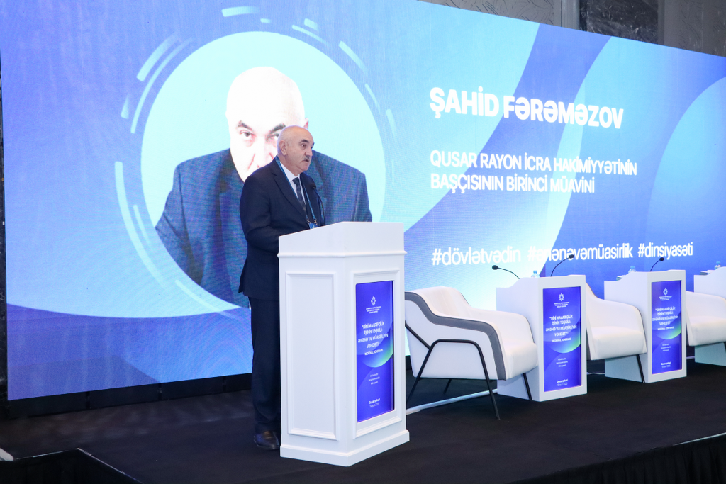 Qusarda “Dini maarifçilik işinin təşkili: ənənə və müasirliyin vəhdəti” mövzusunda regional konfrans keçirilib - Image 10