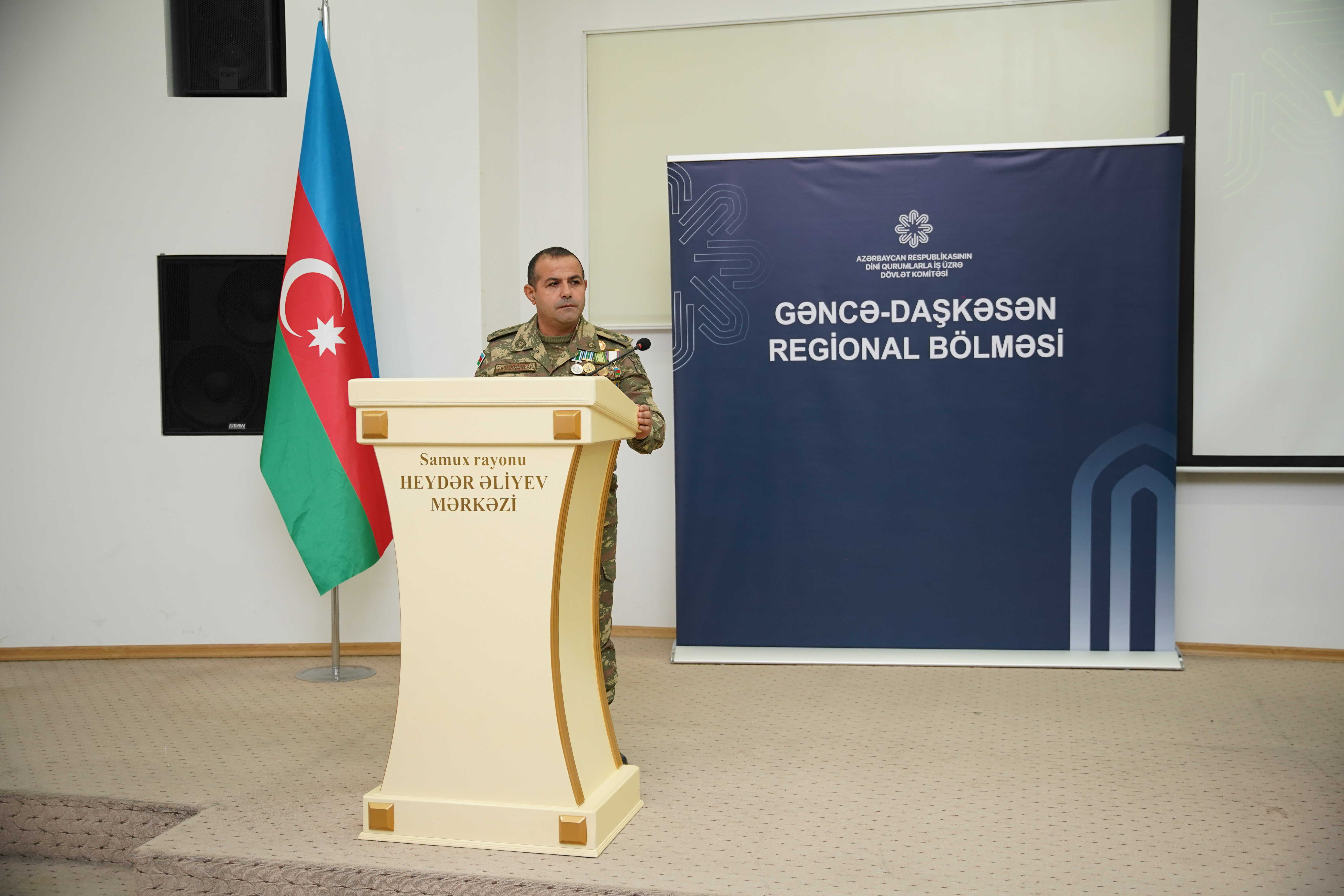Samuxda “Şəhidlik: Vətənə sevgi və sədaqət zirvəsi” mövzusunda konfrans keçirilib - Image 13