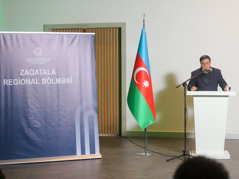 Qax rayonunda “44 günlük Vətən müharibəsində milli və dini həmrəyliyin zəfəri” mövzusunda konfrans keçirilib - Image 10