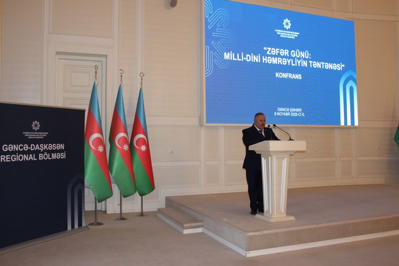 Gəncədə “Zəfər Günü milli-dini həmrəyliyin təntənəsi” mövzusunda tədbir keçirilib - Image 8