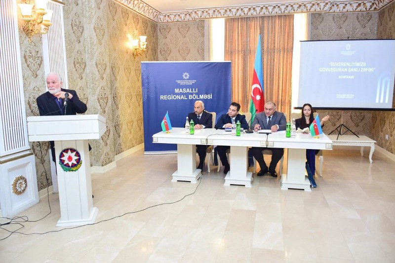 Cəlilabadda “Suverenliyimizə Qovuşduran Şanlı Zəfər” mövzusunda konfrans keçirilib - Image 8
