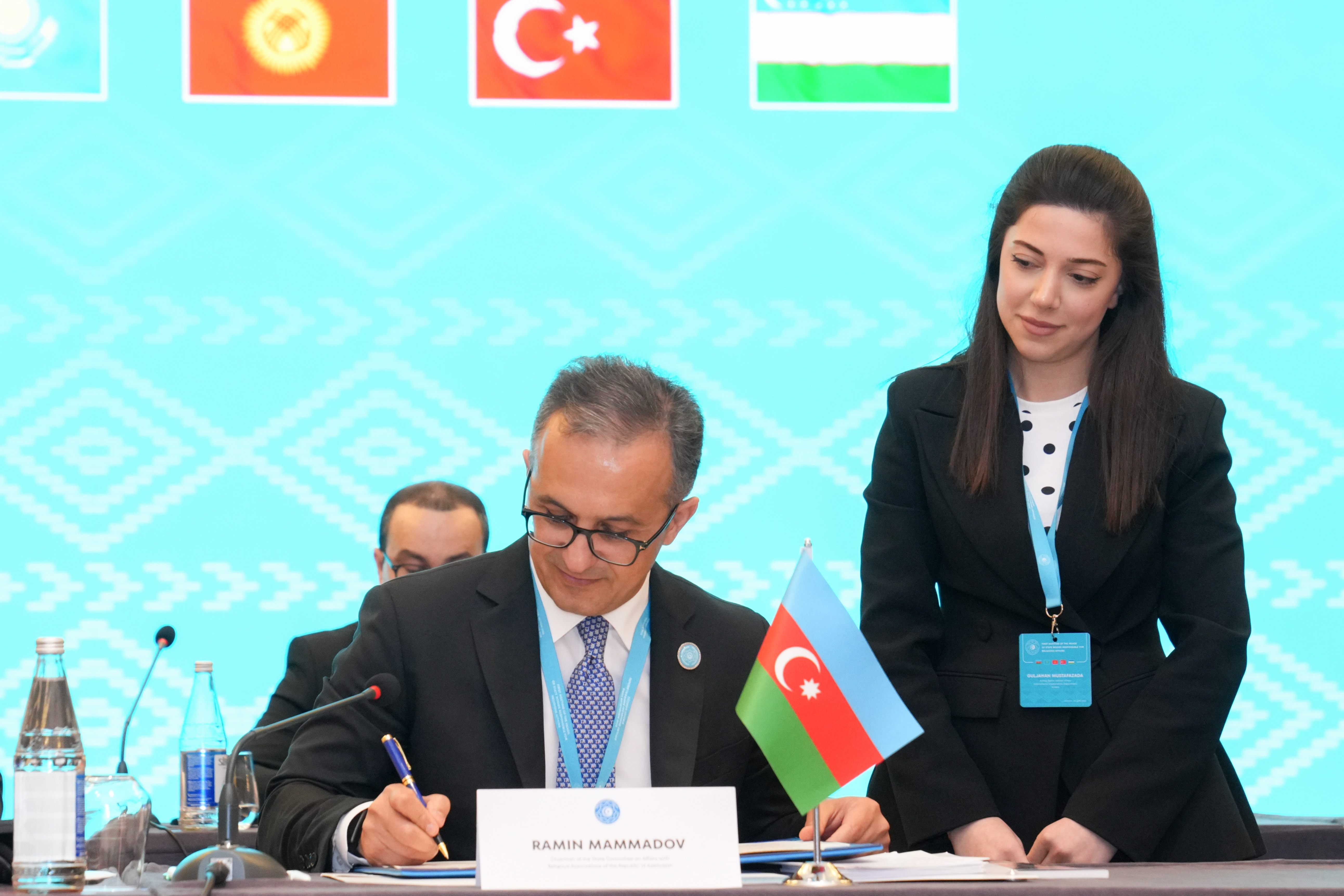 TDT-yə üzv ölkələrin dini məsələlər üzrə dövlət qurumları rəhbərlərinin Birinci Görüşünün nəticələrinə dair Kommünike imzalanıb - Image 1