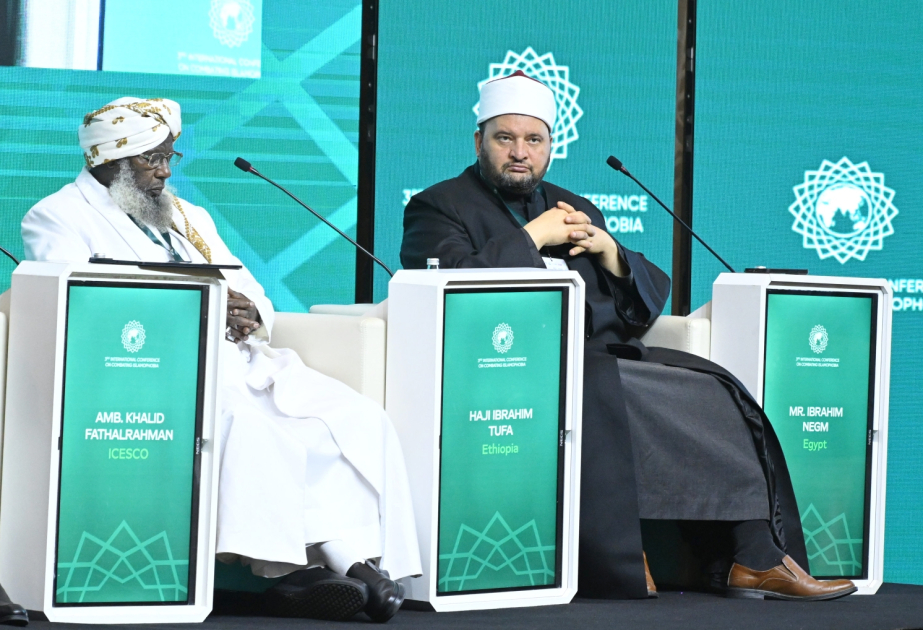 Dövlət Komitəsinin sədri islamofobiya ilə mübarizəyə həsr olunan beynəlxalq elmi konfransda çıxış edib - Image 1