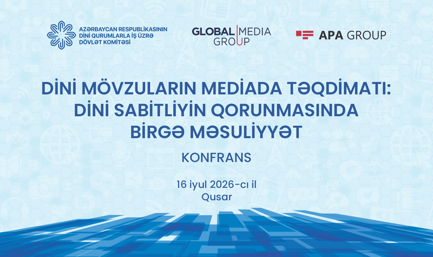 Qusarda “Dini mövzuların mediada təqdimatı: dini sabitliyin qorunmasında birgə məsuliyyət” mövzusunda konfrans keçiriləcək