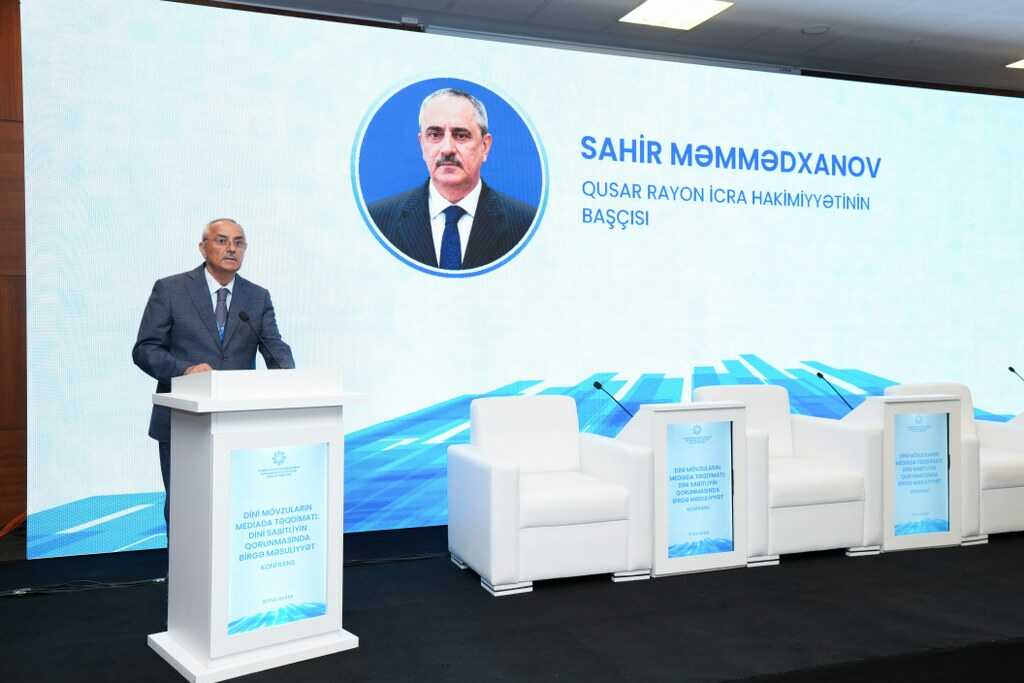 Qusarda “Dini mövzuların mediada təqdimatı: dini sabitliyin qorunmasında birgə məsuliyyət” mövzusunda konfrans keçirilir - Image 13