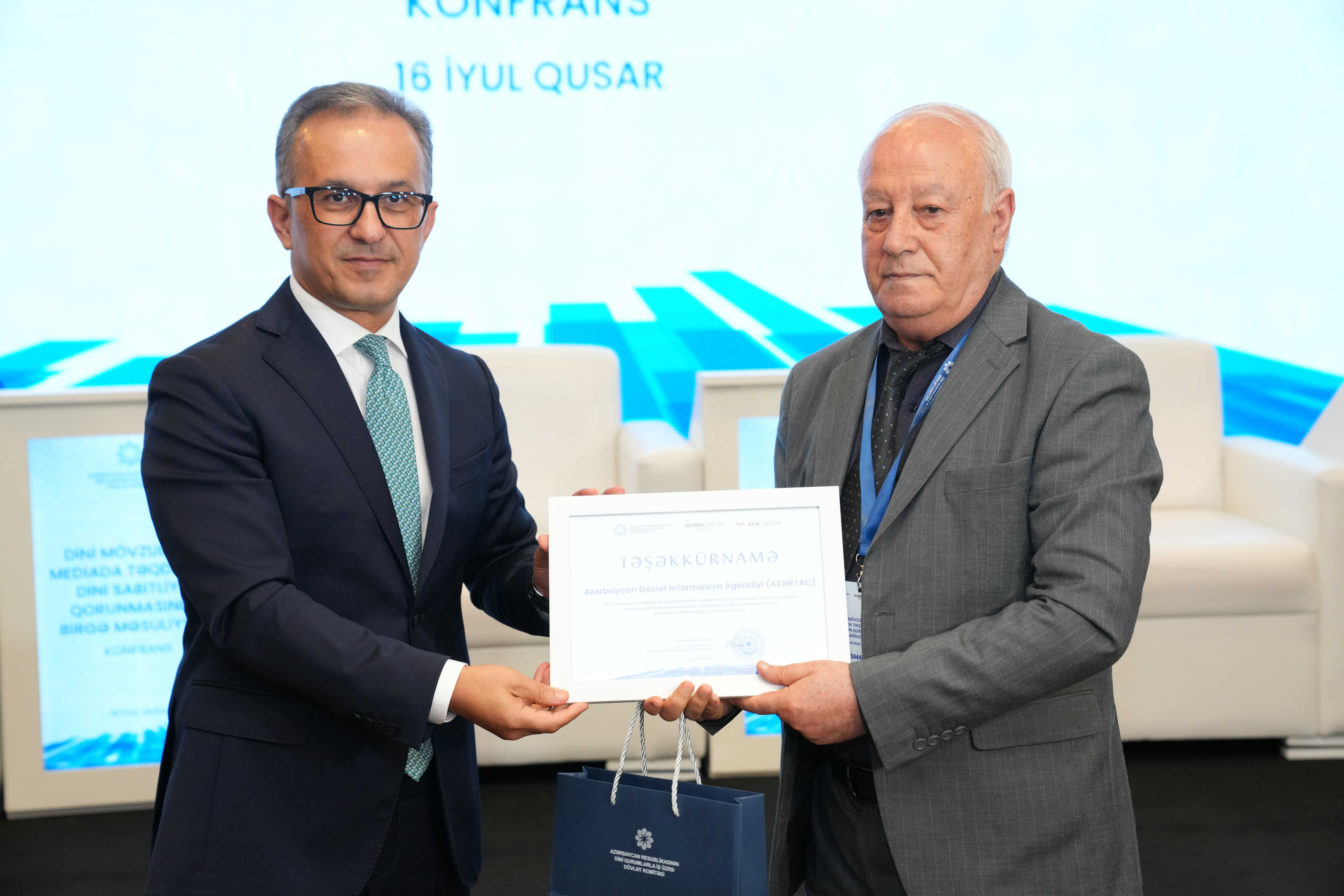“Dini mövzuların mediada təqdimatı: dini sabitliyin qorunmasında birgə məsuliyyət” mövzusunda konfrans başa çatıb - Image 29