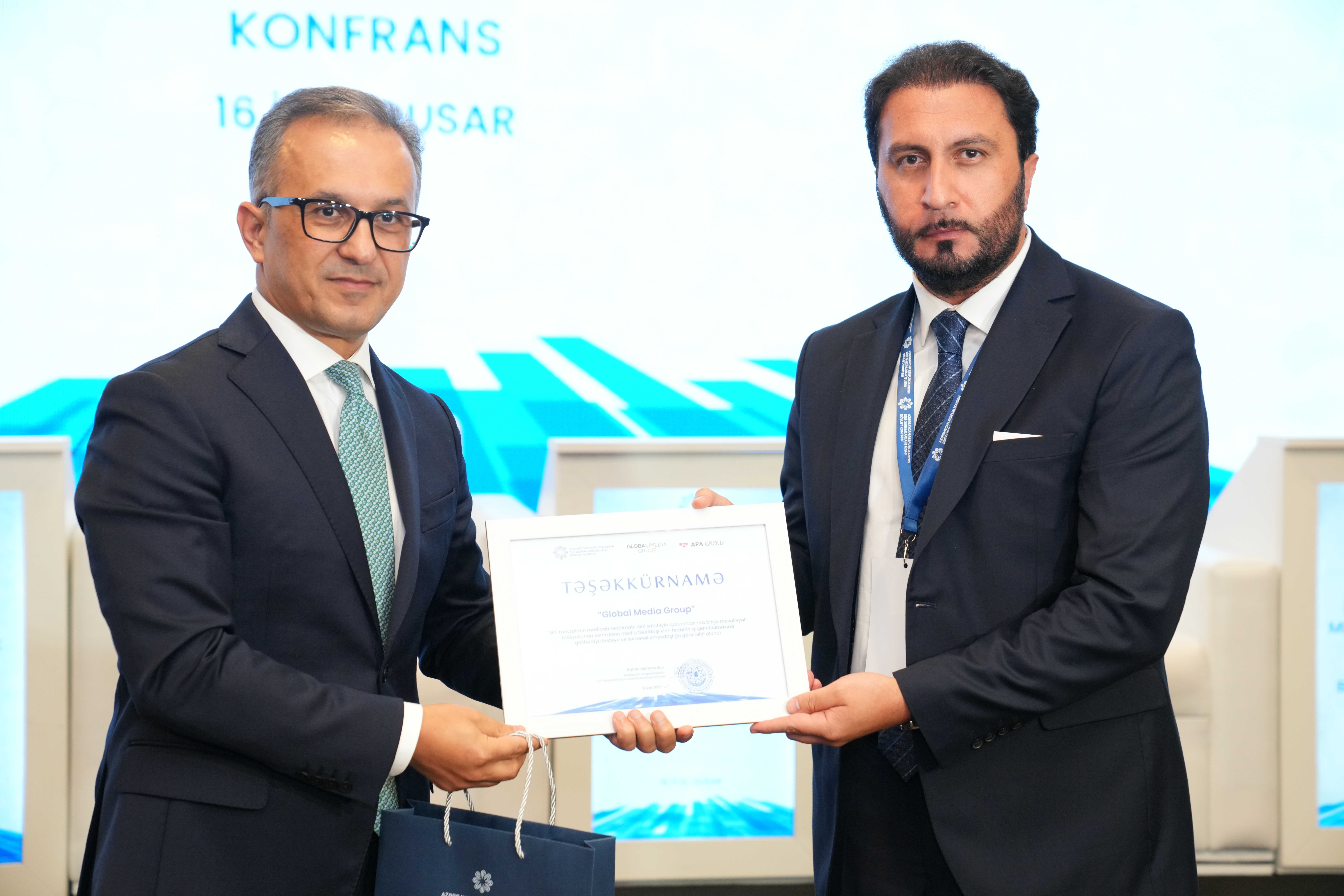 “Dini mövzuların mediada təqdimatı: dini sabitliyin qorunmasında birgə məsuliyyət” mövzusunda konfrans başa çatıb - Image 26