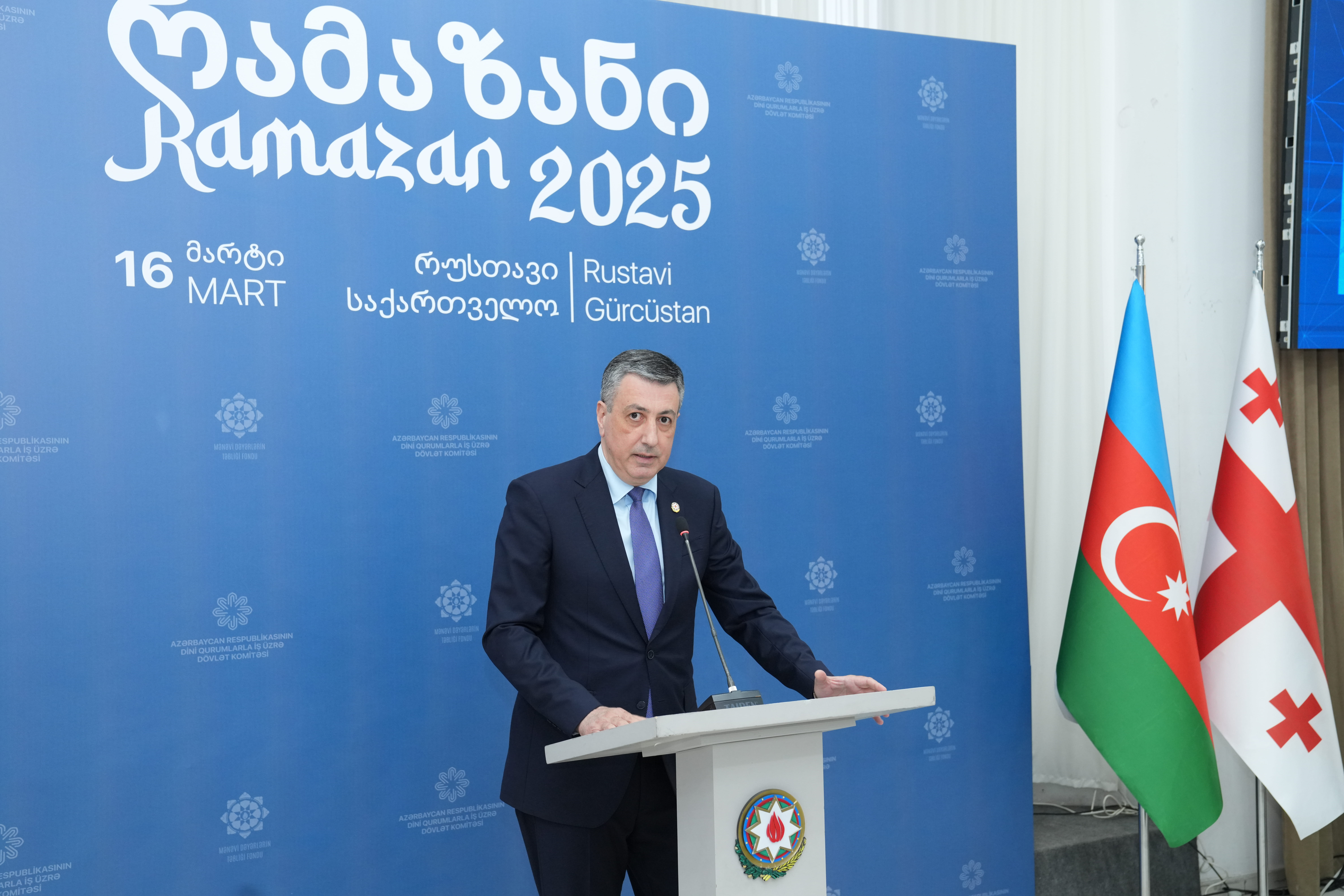Dövlət Komitəsi Ramazan ayı ilə əlaqədar Gürcüstanın Rustavi şəhərində iftar mərasimi təşkil edib - Image 14
