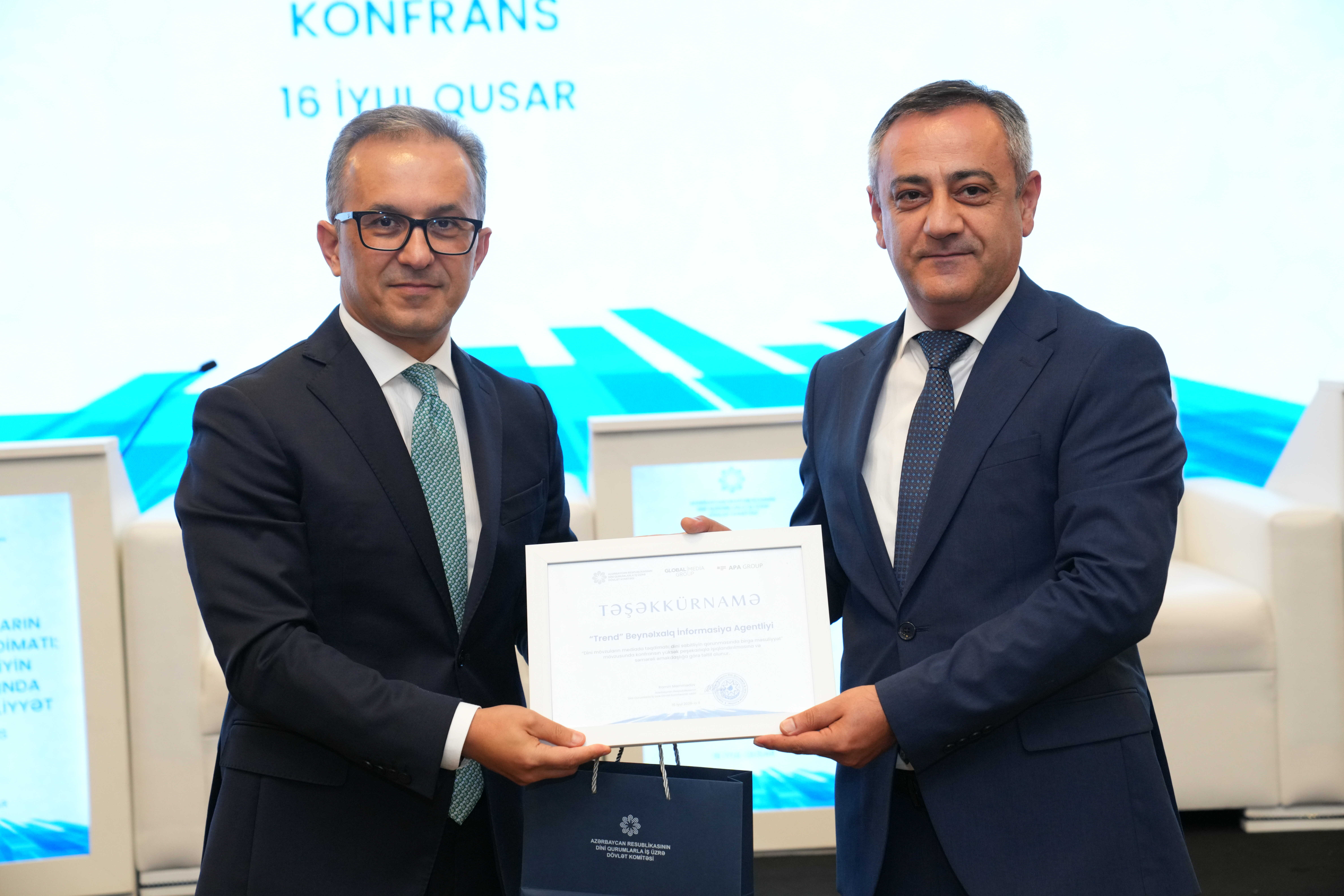 “Dini mövzuların mediada təqdimatı: dini sabitliyin qorunmasında birgə məsuliyyət” mövzusunda konfrans başa çatıb - Image 33