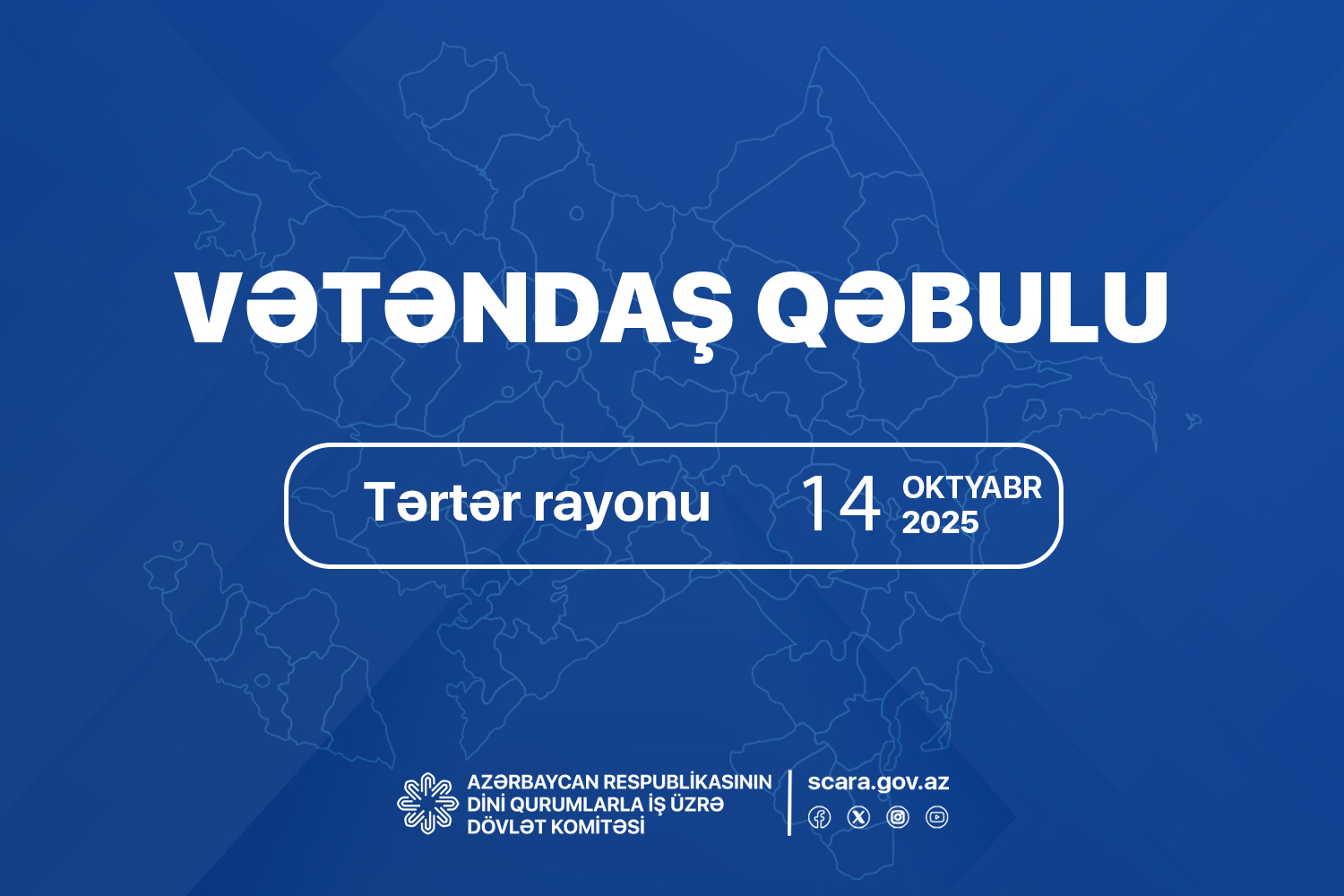 Dövlət Komitəsinin sədri Tərtər rayonunda vətəndaşları qəbul edəcək