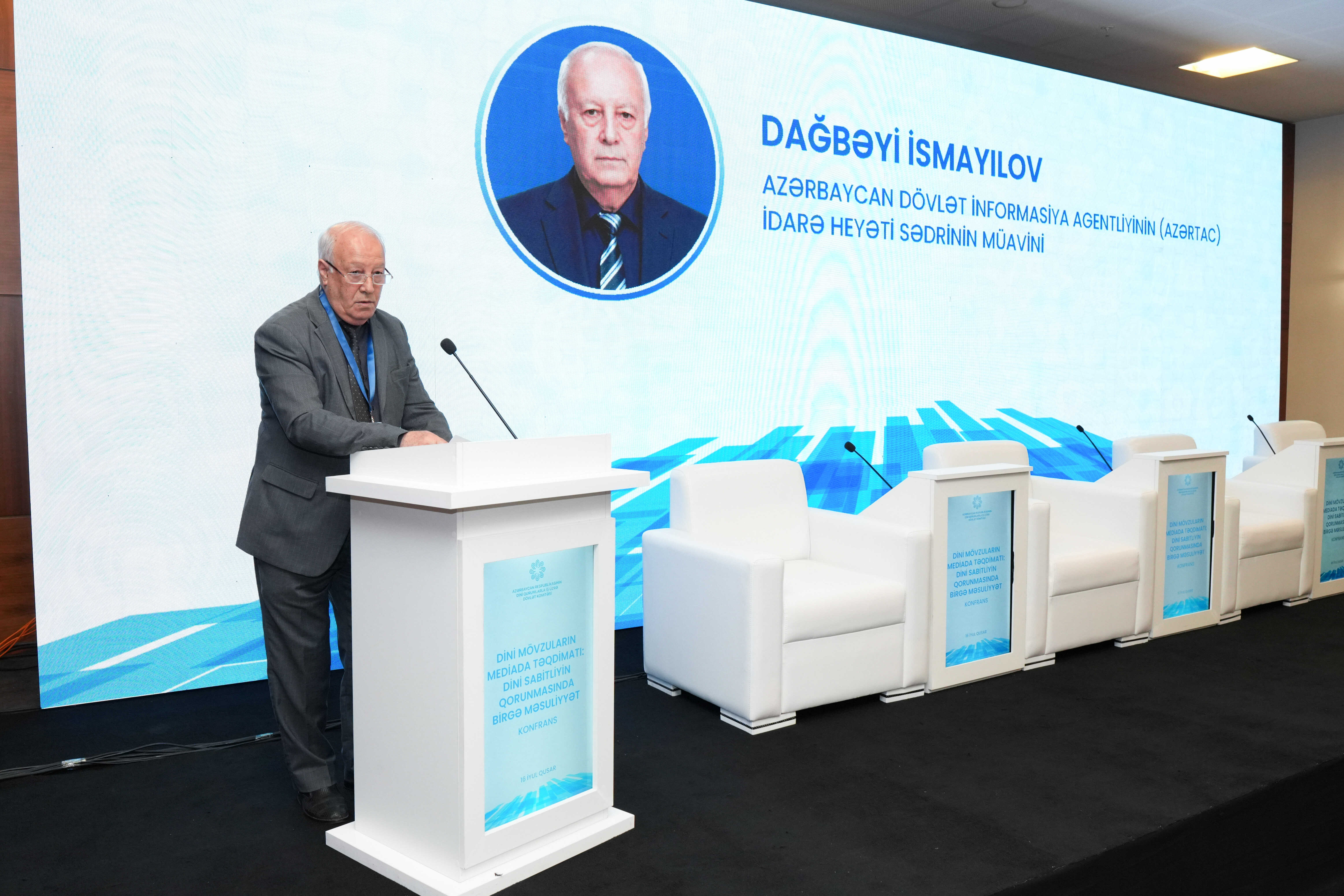 Qusarda “Dini mövzuların mediada təqdimatı: dini sabitliyin qorunmasında birgə məsuliyyət” mövzusunda konfrans keçirilir - Image 19