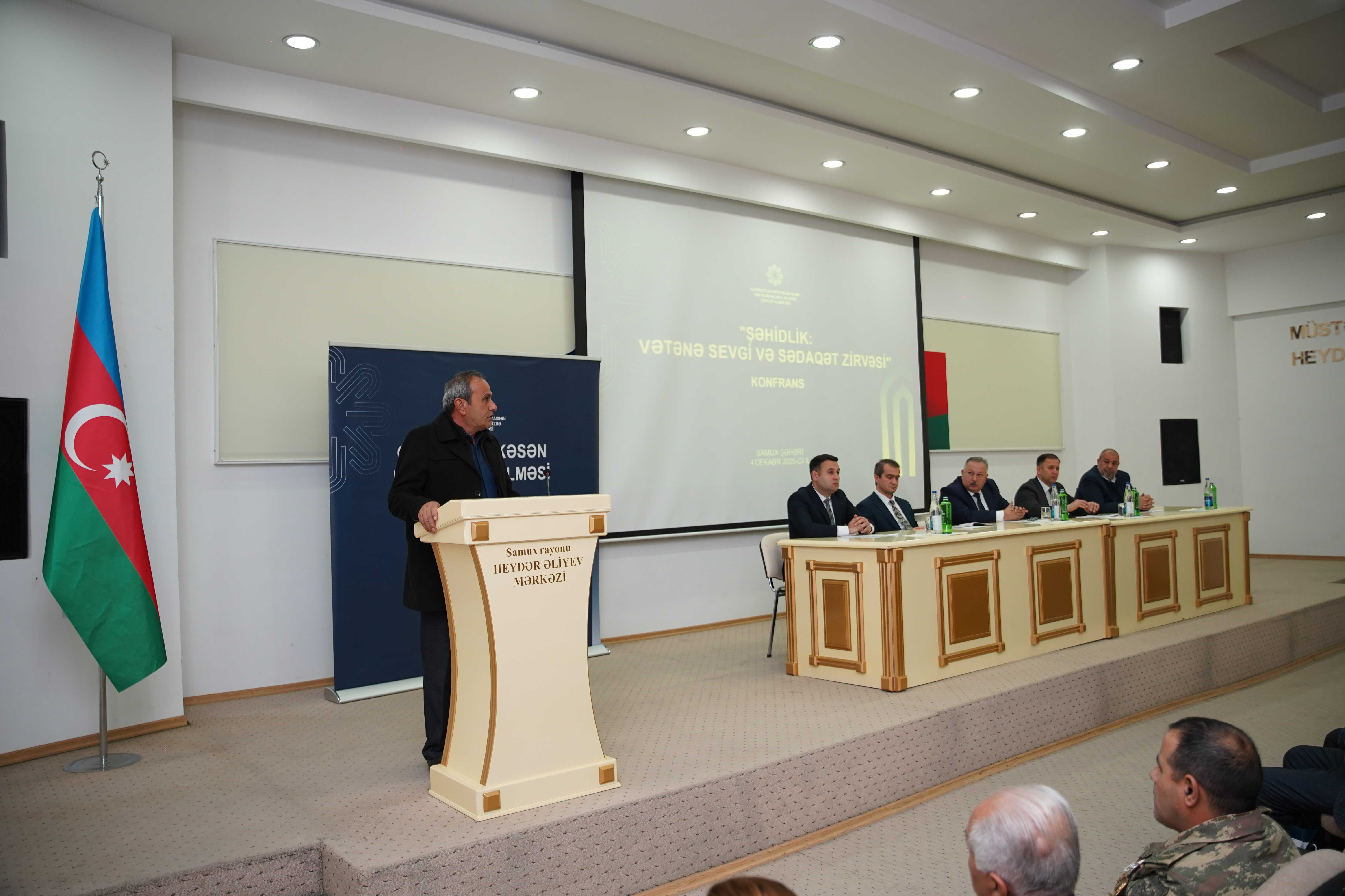 Samuxda “Şəhidlik: Vətənə sevgi və sədaqət zirvəsi” mövzusunda konfrans keçirilib - Image 10