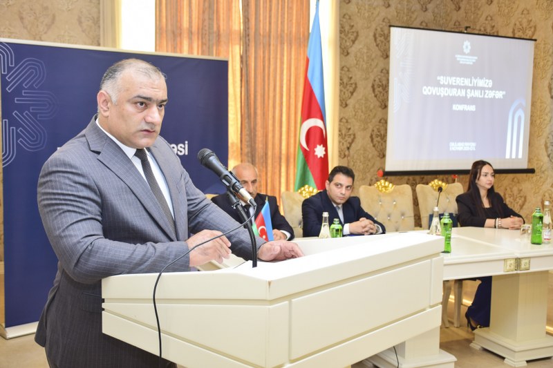 Cəlilabadda “Suverenliyimizə Qovuşduran Şanlı Zəfər” mövzusunda konfrans keçirilib - Image 3
