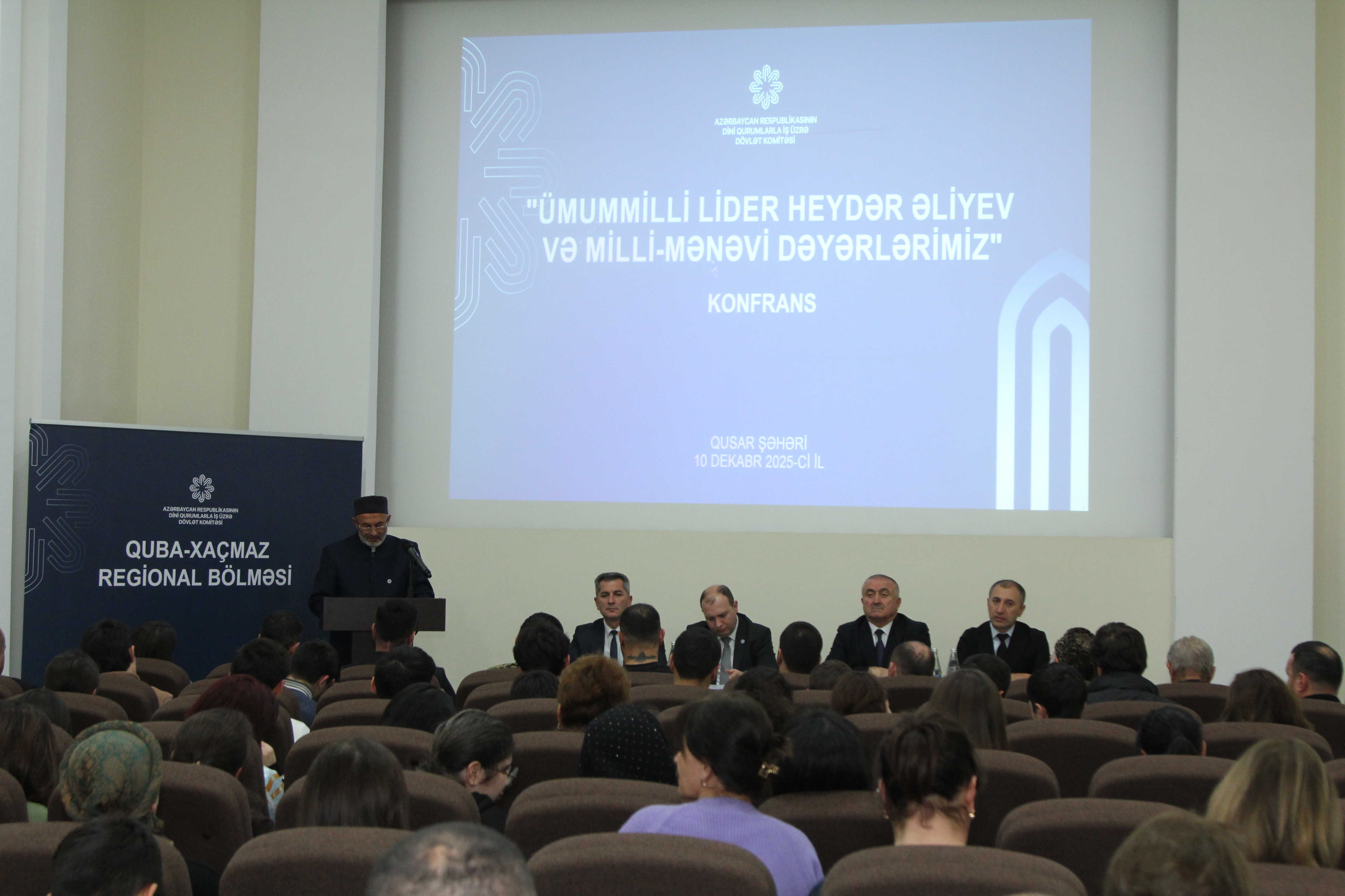 Qusarda “Ümummilli Lider Heydər Əliyev və milli-mənəvi dəyərlərimiz” mövzusunda konfrans keçirilib - Image 7