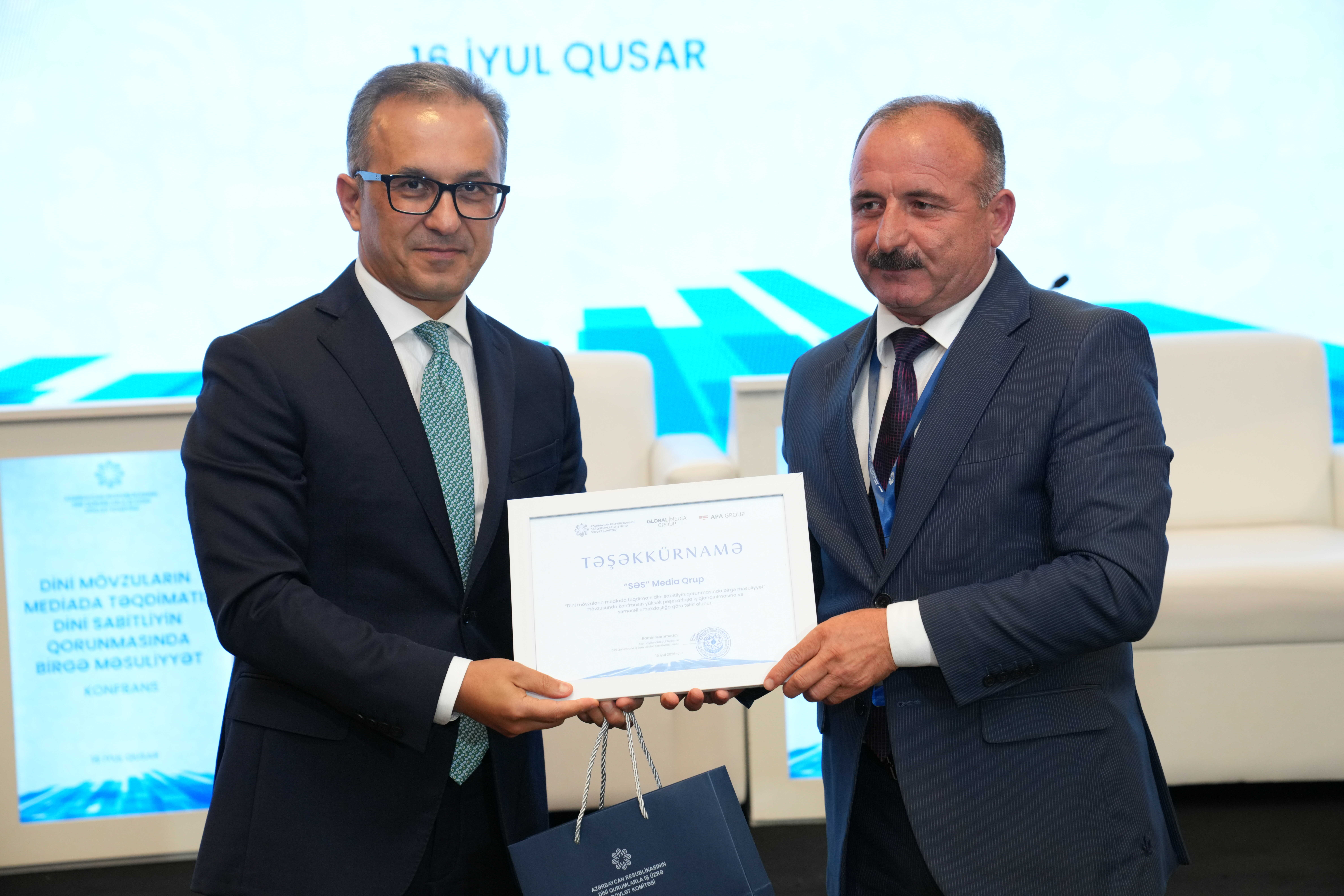 “Dini mövzuların mediada təqdimatı: dini sabitliyin qorunmasında birgə məsuliyyət” mövzusunda konfrans başa çatıb - Image 32