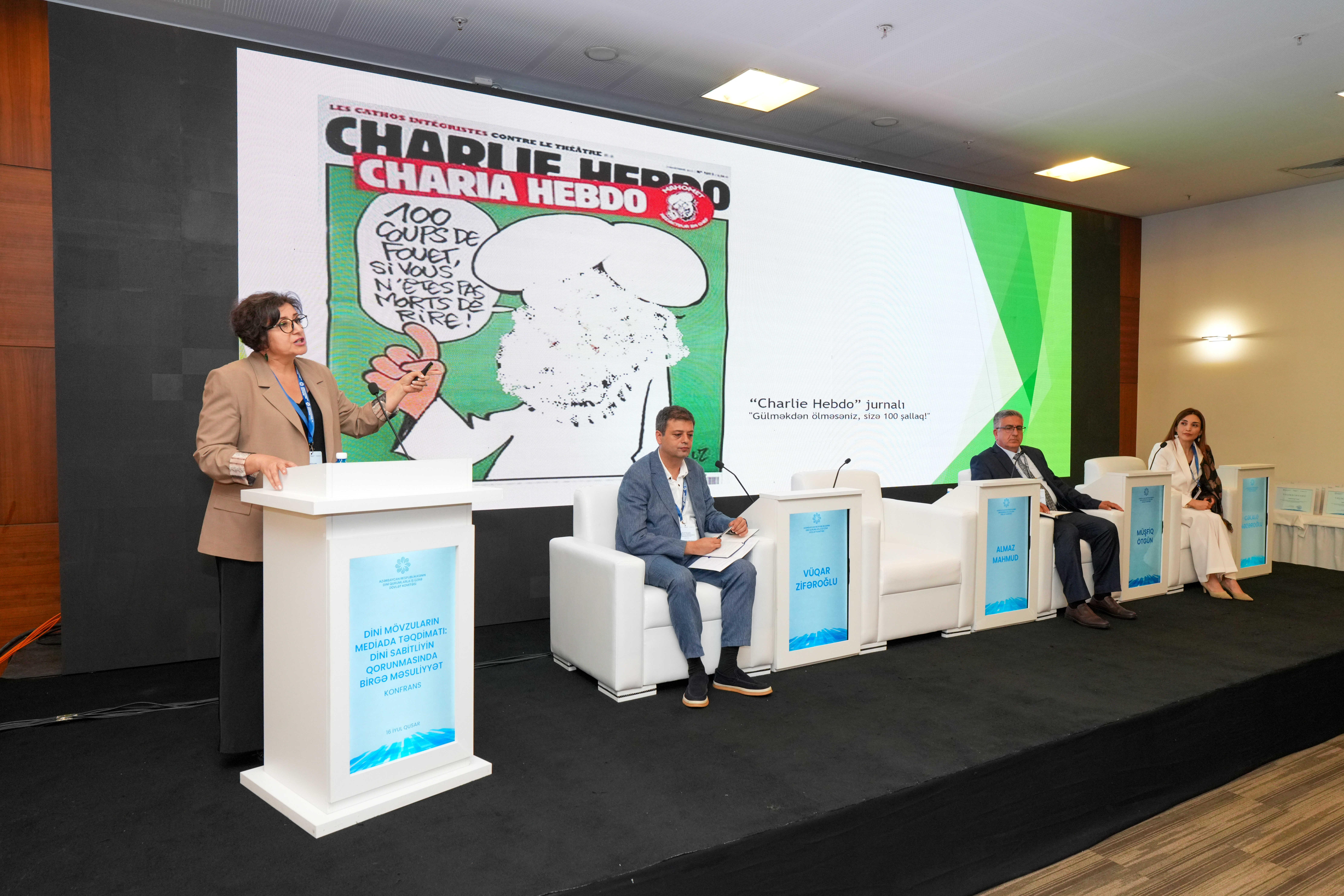 “Dini mövzuların mediada təqdimatı: dini sabitliyin qorunmasında birgə məsuliyyət” mövzusunda konfrans başa çatıb - Image 17