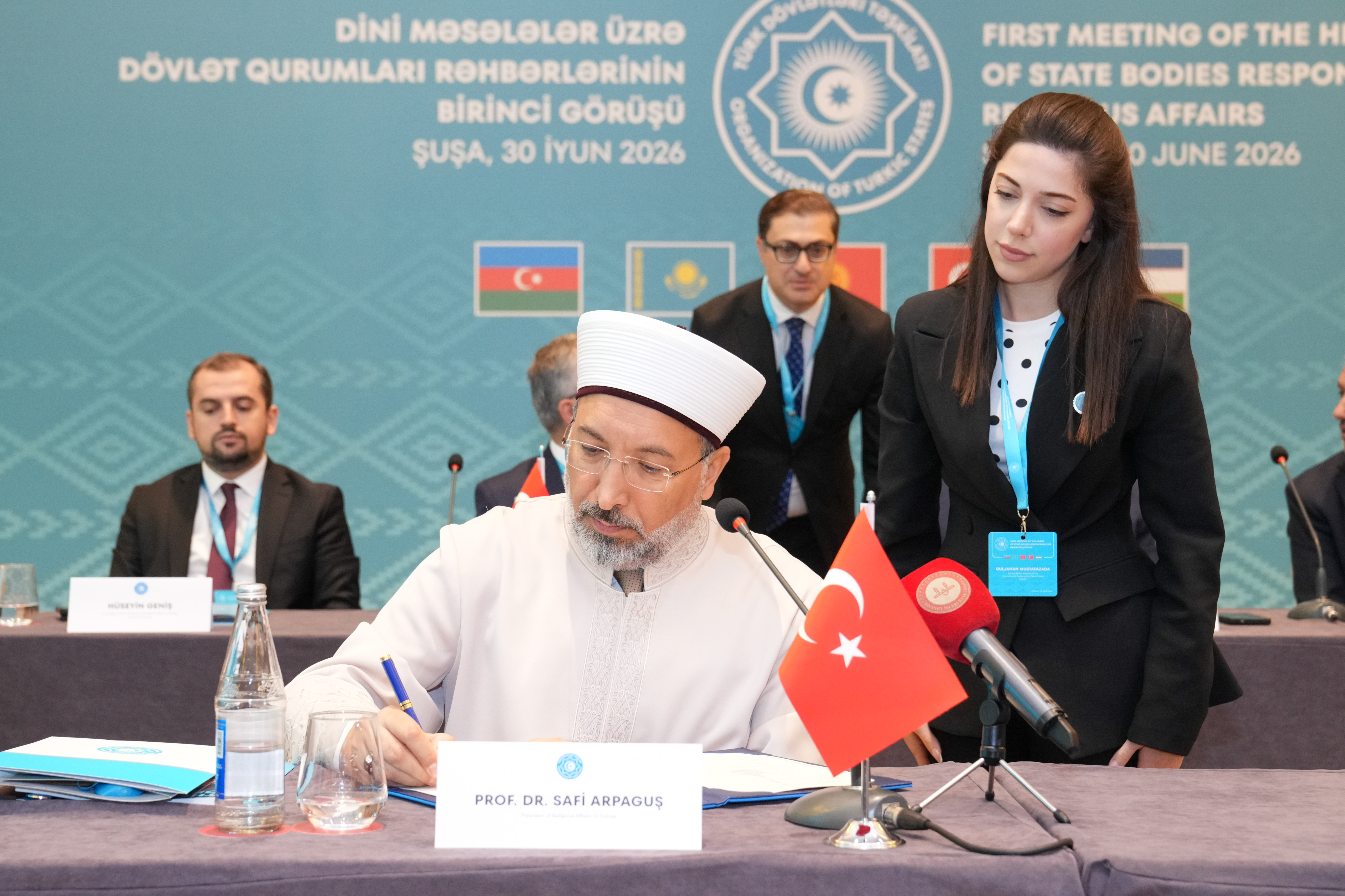 TDT-yə üzv ölkələrin dini məsələlər üzrə dövlət qurumları rəhbərlərinin Birinci Görüşünün nəticələrinə dair Kommünike imzalanıb - Image 3