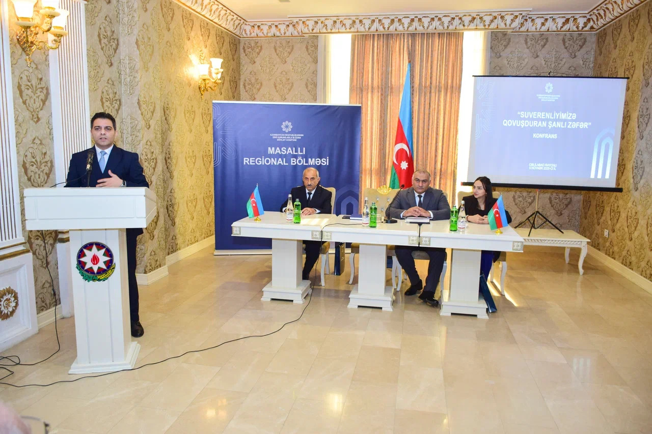 Cəlilabadda “Suverenliyimizə Qovuşduran Şanlı Zəfər” mövzusunda konfrans keçirilib