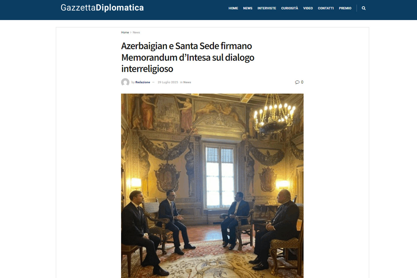 Azərbaycanla Vatikan arasında imzalanan Memorandum xarici mətbuatda geniş işıqlandırılıb - Image 9