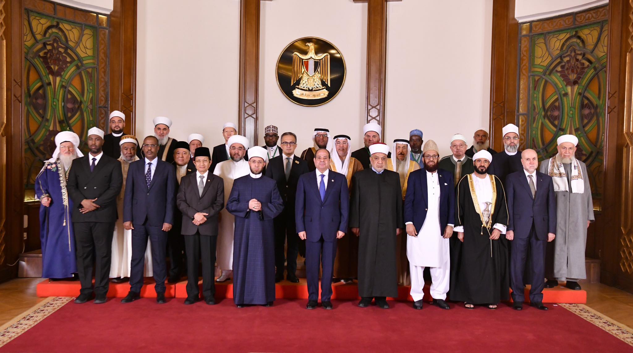 Misir Prezidenti beynəlxalq konfrans iştirakçılarını qəbul edib