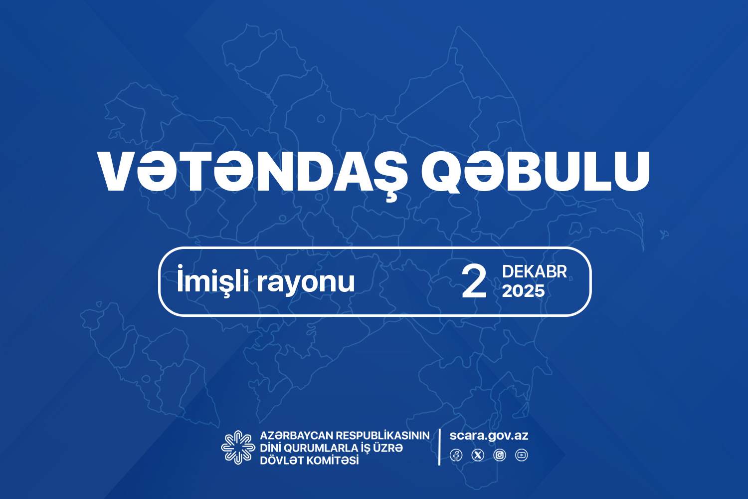 Dövlət Komitəsinin sədri İmişli rayonunda vətəndaşları qəbul edəcək