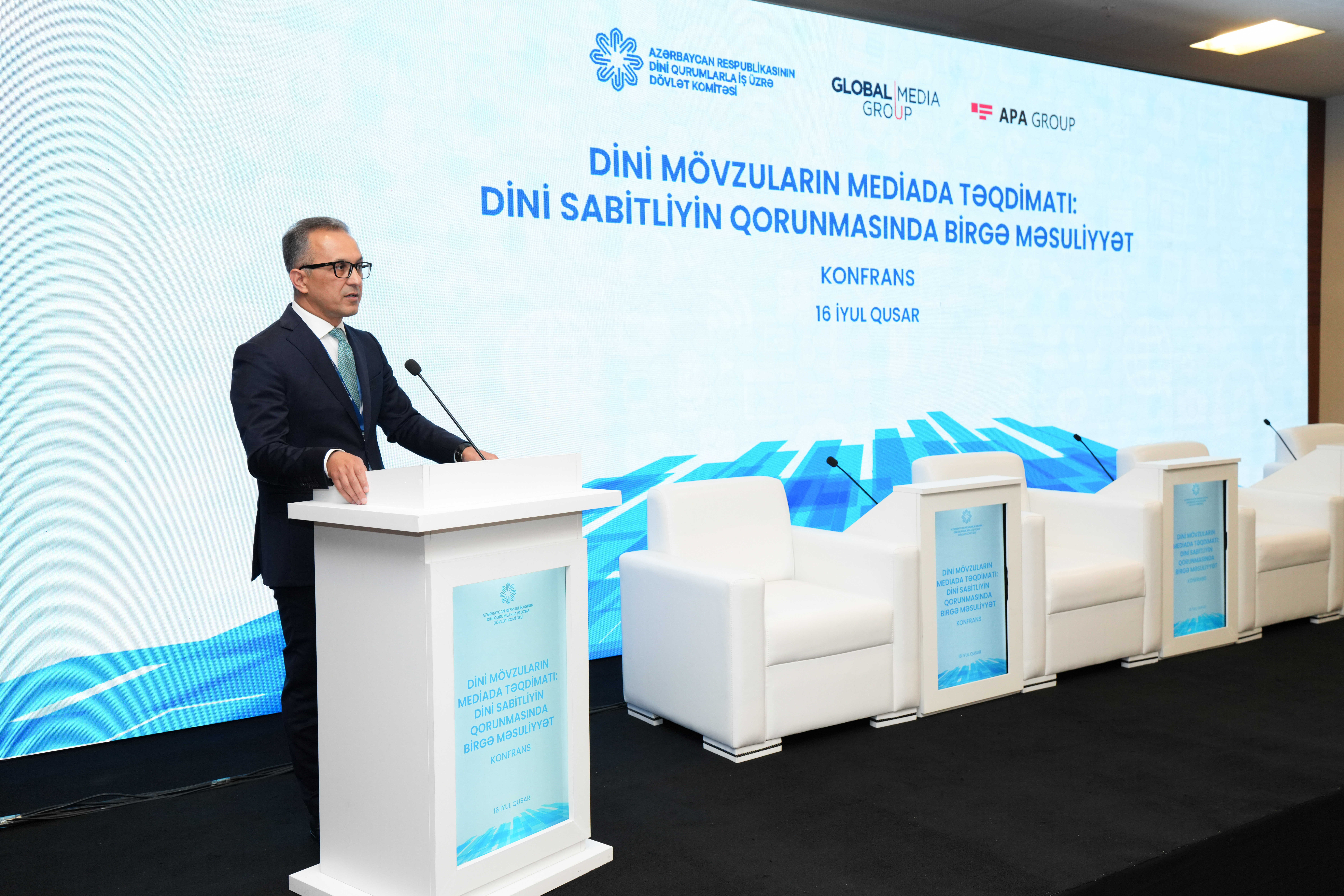 Qusarda “Dini mövzuların mediada təqdimatı: dini sabitliyin qorunmasında birgə məsuliyyət” mövzusunda konfrans keçirilir - Image 16